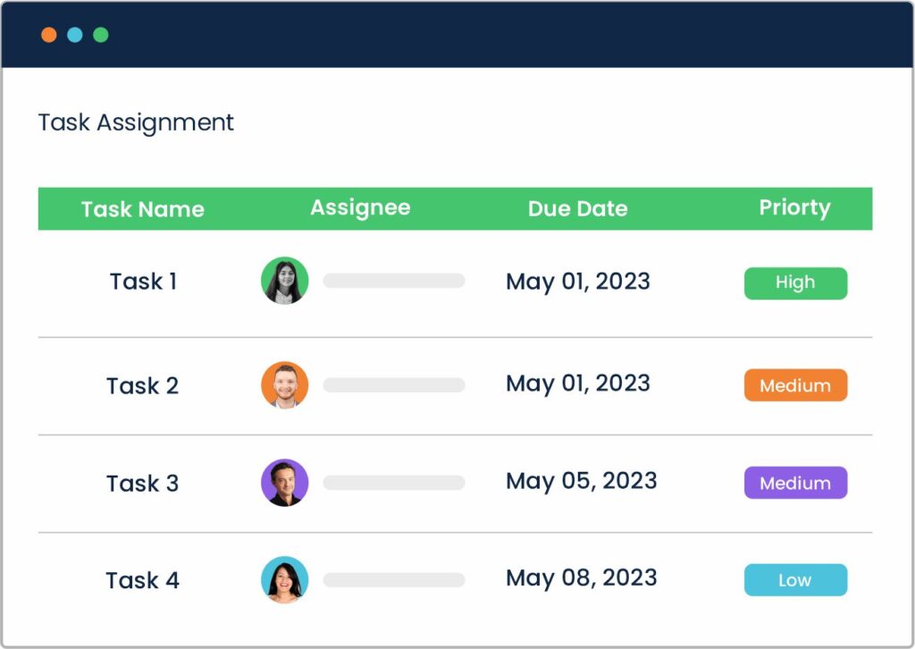 Efficient task assignment and tracking in workplus task management